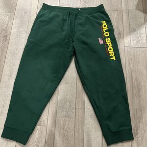 New w/o Tags Polo Sport By Ralph Lauren Green Fleece Sweat Pant Sz XXL 2XB BAGGY